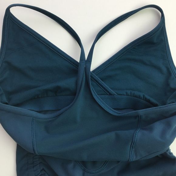 Lululemon Womens Full Freedom Yoga Tank Size 4 in Nile Blue Nulu Cinch Up Sides - Picture 14 of 16